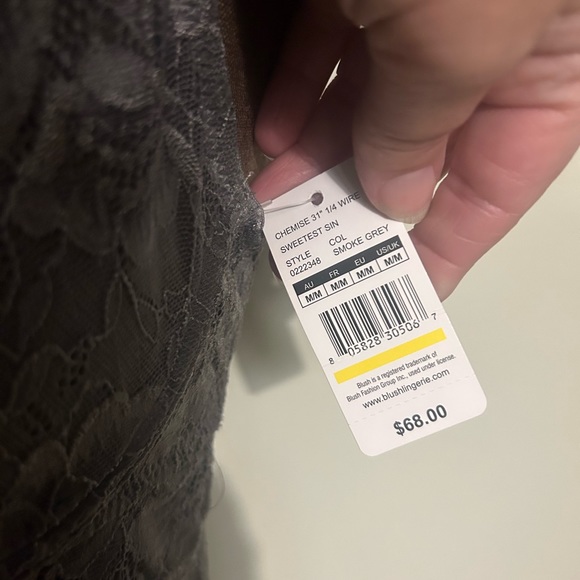 Blush Sweetest Sin chemise gray medium lingerie - Picture 5 of 6